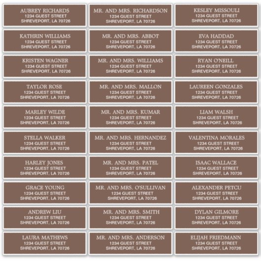 Adresetiketten  bruiloft sticker (Voorkant)