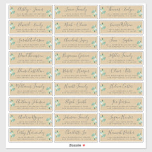 Adresetiketten  bruiloft sticker