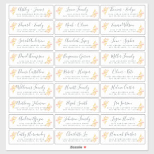 Adresetiketten  bruiloft sticker