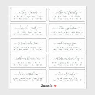 Adresetiketten bruiloft sticker