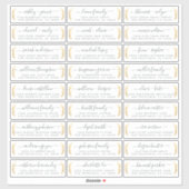 Adresetiketten  bruiloft sticker (Vel)