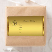 Adresetiketten Elegante gouden Initialen Etiket (Insitu)