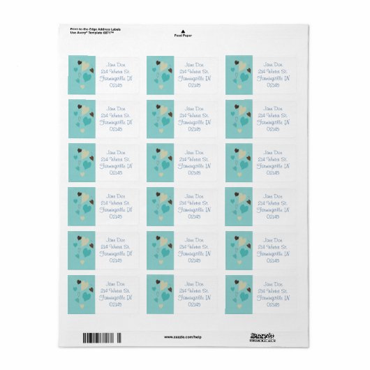 Adresetiketten Etiket (Full Sheet)