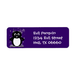 adresetiketten - Evil Penguin Etiket