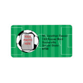 Adresetiketten  foto-voetbal etiket (Voorkant)