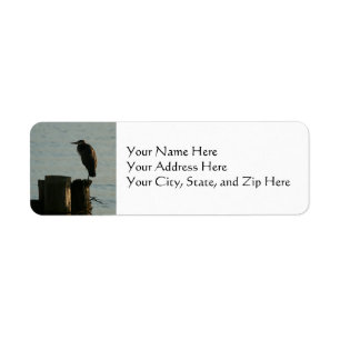 adresetiketten:  Great Blue Heron Etiket