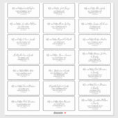 Adresetiketten met een minimalistische weddenschap sticker (Vel)