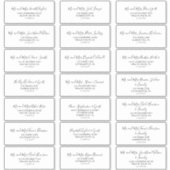 Adresetiketten met een minimalistische weddenschap sticker (Voorkant)