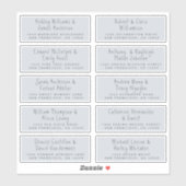 Adresetiketten met handgeschreven blauwe bruiloft sticker (Vel)