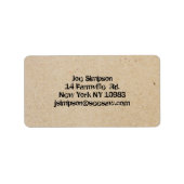 adresetiketten met inktstempel etiket (Voorkant)