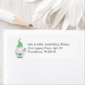 Adresetiketten met kerstkoepel etiket (Insitu)