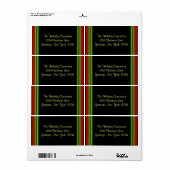 Adresetiketten met kerstrand etiket (Full Sheet)