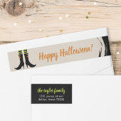 Adresetiketten met witte heks Boots Halloween