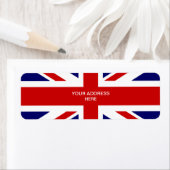 Adresetiketten onder Britse vlag | Ontwerp van de  Etiket (Insitu)