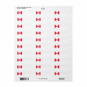 ADRESETIKETTEN ONDER CANADESE VLAG ETIKET (Full Sheet)