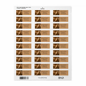 Adresetiketten Sepia Roos Etiket (Full Sheet)