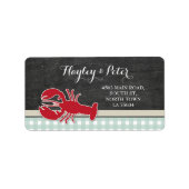 Adresetiketten Stickers Bruiloft Rivierkreeft (Voorkant)