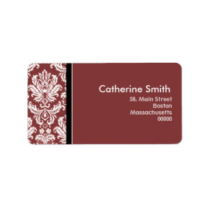 Adresetiketten van Bourgogne Damask Etiket
