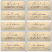 Adresetiketten van Champagne Gold Wedding Guest Sticker (Voorkant)
