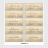 Adresetiketten van Champagne Gold Wedding Guest Sticker (Vel)