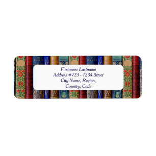 Adresetiketten van de bibliofiel (art nouveau) etiket