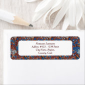 Adresetiketten van de bibliofiel (gemarmerd) etiket (Insitu)