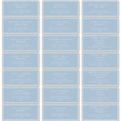 Adresetiketten van de blauwbruine bruiloft van het sticker (Voorkant)