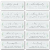 Adresetiketten van de Groene Vloeiweddenschap Sticker (Voorkant)