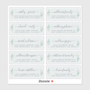 Adresetiketten van de Groene Vloeiweddenschap Sticker