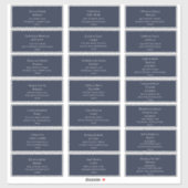 Adresetiketten van de marinebruiloft sticker (Vel)