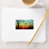 Adresetiketten van de Rustic String Lights Sunset  Etiket (Insitu)