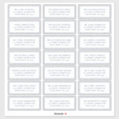 Adresetiketten van de witte marinesovenlegger sticker (Vel)