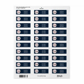 Adresetiketten van het Blue Baseball Team Birthday Etiket (Full Sheet)
