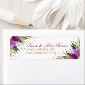 Adresetiketten van het Floral Sparking Amethyst We Etiket (Insitu)