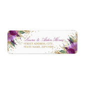 Adresetiketten van het Floral Sparking Amethyst We Etiket (Voorkant)