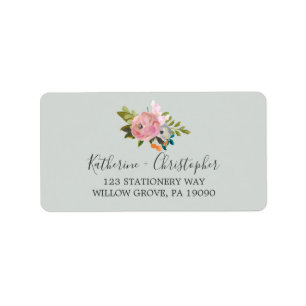 Adresetiketten van het gevlekte Floral Wedding RSV Etiket