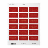 Adresetiketten van het Rood- en goudkerriebloesems Etiket (Full Sheet)