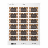 Adresetiketten van het Rustige land Burlap Wedding Etiket (Full Sheet)