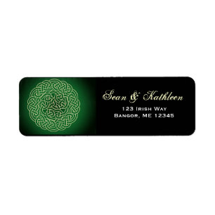 Adresetiketten van Ierse celtic knot Etiket