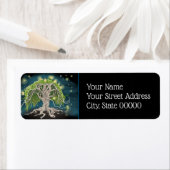 Adresetiketten van kosmische bomen etiket (Insitu)