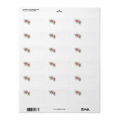 Adresetiketten van libellen en bloemen etiket (Full Sheet)