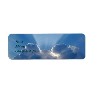 Adresetiketten van Peek-a-boo Sun en Clouds Etiket