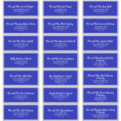 Adresetiketten van Royal Blue and White Wedding Gu Sticker (Voorkant)