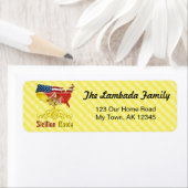 Adresetiketten van Siciliaanse Amerikaanse rots Etiket (Insitu)