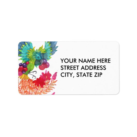 Adresetiketten van vogels etiket (Voorkant)