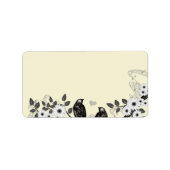 Adresetiketten van  vogelsoorten Daisy Flowers Etiket (Voorkant)