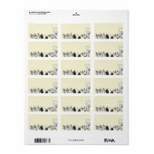 Adresetiketten van  vogelsoorten Daisy Flowers Etiket (Full Sheet)