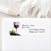 Adresetiketten van wijnstokken etiket (Insitu)