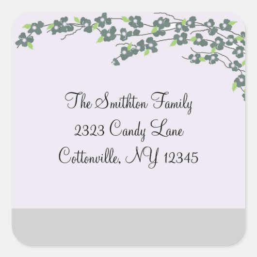 Adresetiketten Vierkante Sticker (Voorkant)