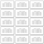 Adresetiketten voor 15 uitnodigingen sticker (Voorkant)